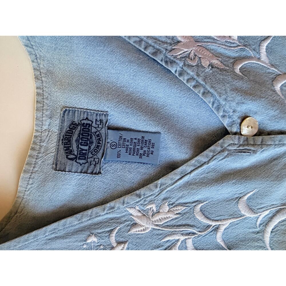 Gorgeous vintage two piece denim set skirt and vest - size M - Picture 5 of 7
